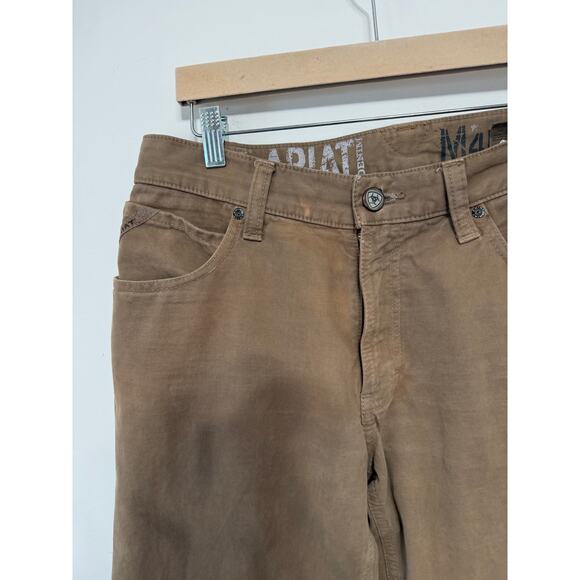 Ariat M4 Brown Low Rise Bootcut men's jeans 32x34 cowboy western ranch - Picture 7 of 9